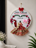INFINITY CREATIONS Personalized 3D Engagement Embroidery Hoop | Custom Couple Names Gift