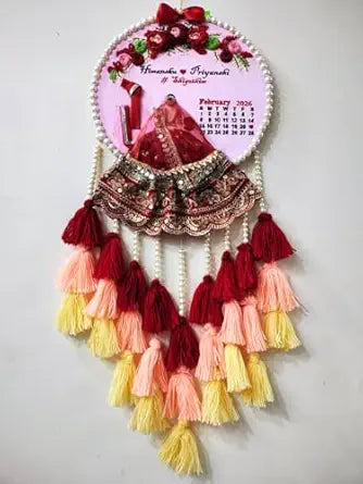 INFINITY CREATIONS Personalized Wedding Embroidery Hoop | Custom Couple Names & Tassel Wall Hanging