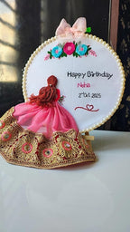 INFINITY CREATIONS Personalized Birthday Embroidery Hoop | Custom Name & Date Gift