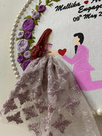 INFINITY CREATIONS Personalized Engagement Embroidery Hoop | Custom Couple Name & Date Gift
