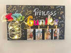 INFINITY CREATIONS Handmade Wooden String Art, 20 x 12 Inch | Nails & Fairy Lights, Personalized Names, Personalized Dates, Personalized Doodles