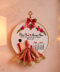 INFINITY CREATIONS Personalized 3D Islamic Nikah Embroidery Hoop | Custom Couple Names Gift