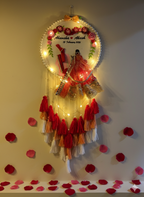 INFINITY CREATIONS Personalized 3D Wedding Embroidery Hoop with LED Lights | Custom Couple Names Gift