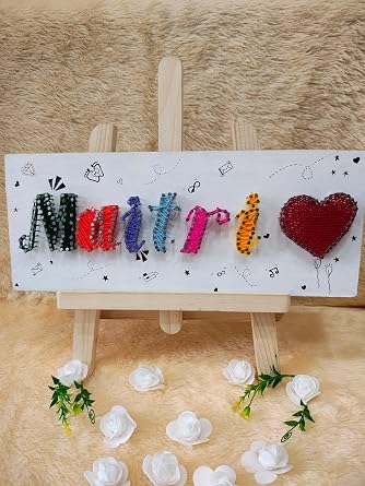 INFINITY CREATIONS Personalized Name String Art Frame | Custom Handmade Wall Decor