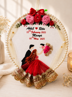 INFINITY CREATIONS Personalized 3D Family Hoop | Custom Parents & Daughter Names Gift