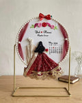 INFINITY CREATIONS Personalized Wedding Couple Hoop | Custom Names & Calendar Gift