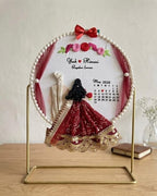 INFINITY CREATIONS Personalized Wedding Couple Hoop | Custom Names & Calendar Gift