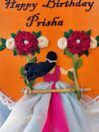 INFINITY CREATIONS Personalized 3D Birthday Photo Embroidery Hoop | Custom Name Gift
