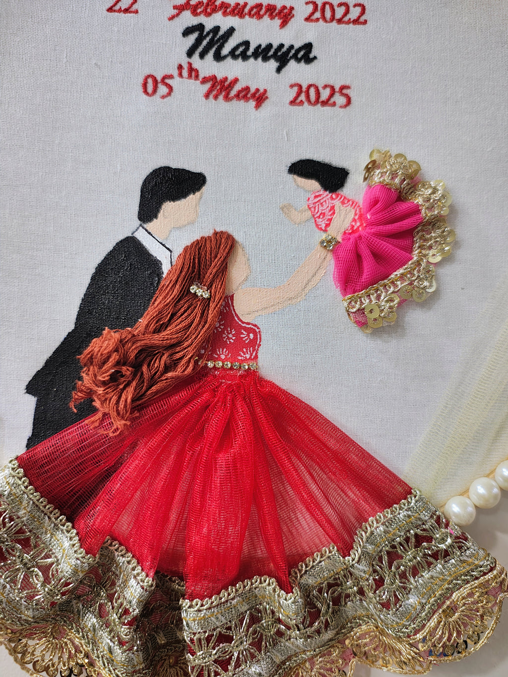 INFINITY CREATIONS Personalized 3D Family Hoop | Custom Parents & Daughter Names Gift
