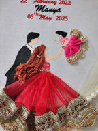 INFINITY CREATIONS Personalized 3D Family Hoop | Custom Parents & Daughter Names Gift
