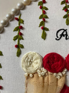 INFINITY CREATIONS Personalized 3D Punjabi Bridal Veena Curtain Hoop | Custom Couple Names Gift