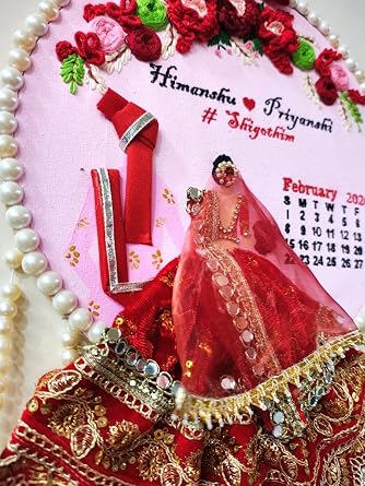 INFINITY CREATIONS Personalized Wedding Embroidery Hoop | Custom Couple Names & Tassel Wall Hanging