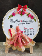 INFINITY CREATIONS Personalized 3D Islamic Nikah Embroidery Hoop | Custom Couple Names Gift