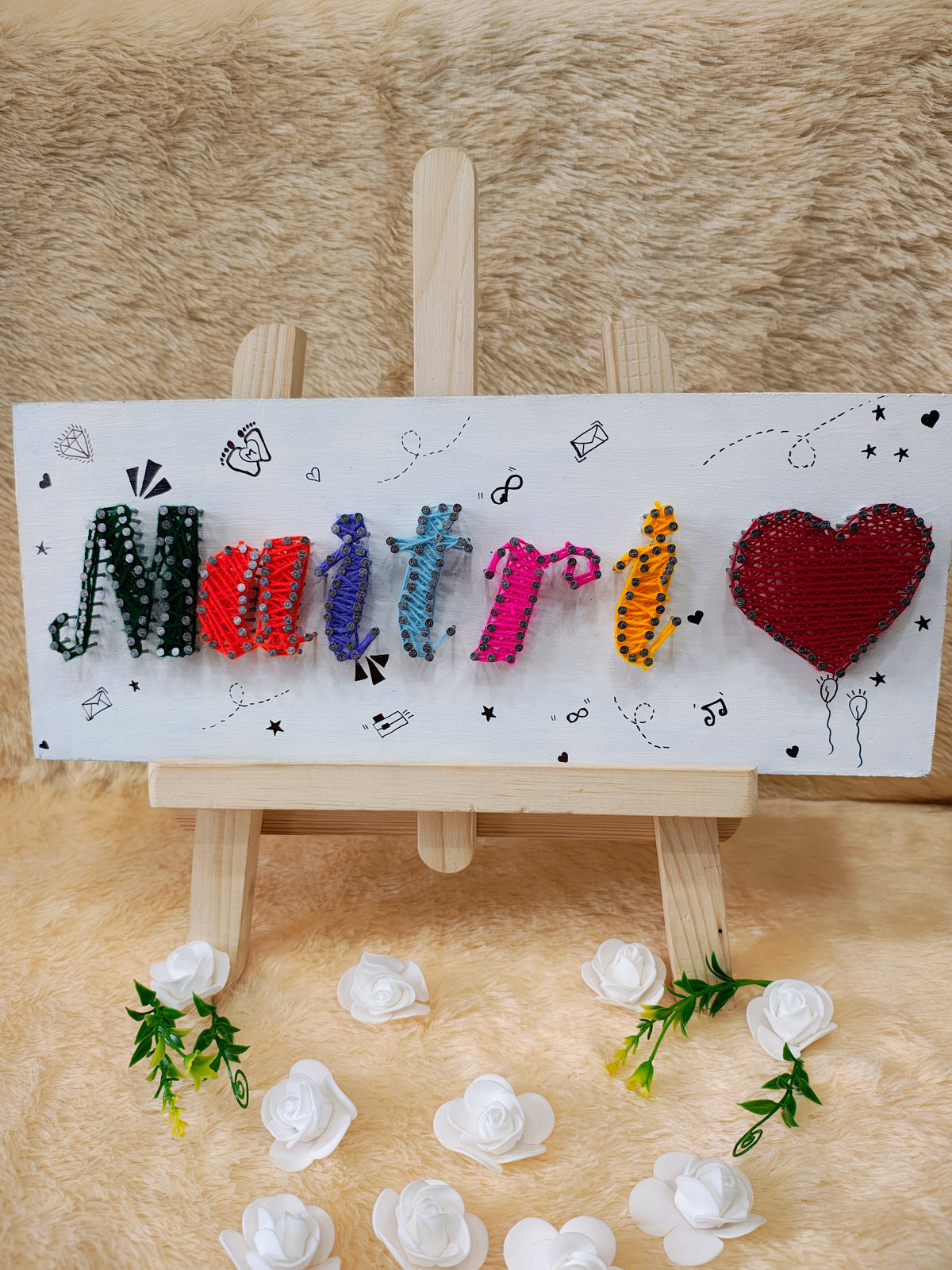 INFINITY CREATIONS Personalized Custom Name String Art | Wooden Wall Décor Gift
