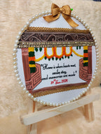 INFINITY CREATIONS Personalized 3D Griha Pravesh Embroidery Hoop | Custom House Warming Gift