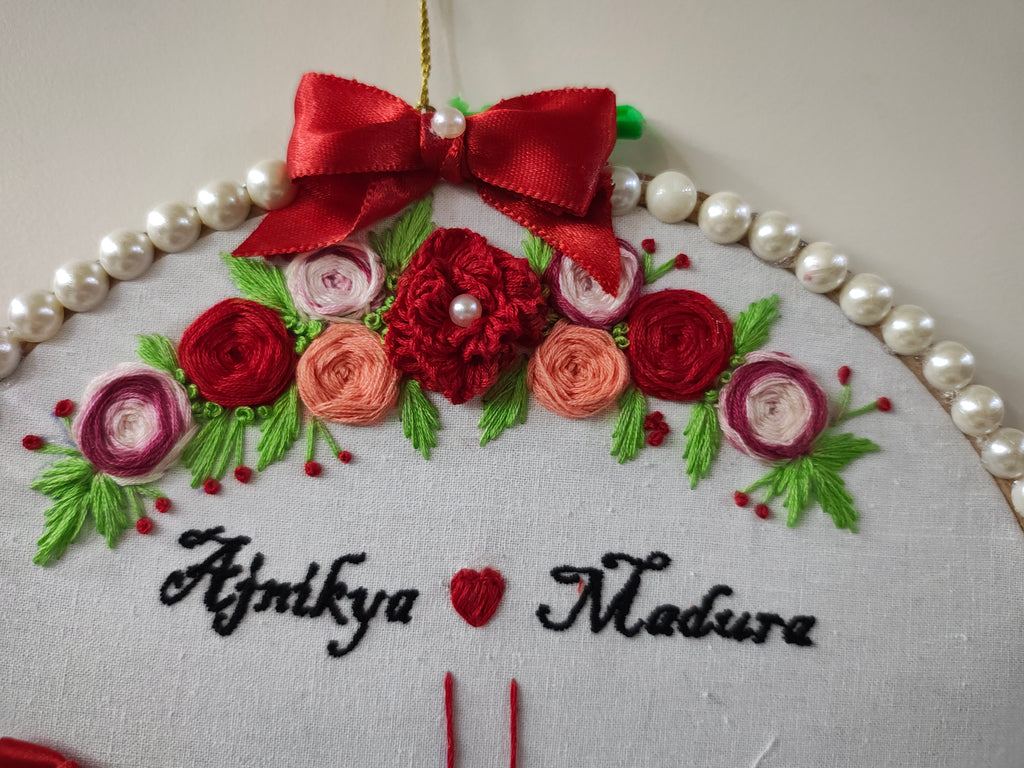 INFINITY CREATIONS Personalized 3D Indian Wedding Hoop | Custom Couple Names Gift