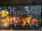 INFINITY CREATIONS Personalized 'Happy Birthday' LED String Art with Date | Custom Photo Wall Décor Gift
