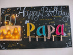 INFINITY CREATIONS Personalized 'Papa' LED String Art with Date | Custom Photo Wall Décor Gift
