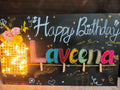 INFINITY CREATIONS Personalized 'Happy Birthday' LED String Art with Date | Custom Photo Wall Décor Gift