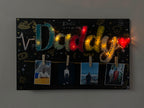INFINITY CREATIONS Personalized 'Daddy' LED String Art | Custom Photo Clip Wall Décor Gift