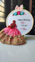 INFINITY CREATIONS Personalized Birthday Embroidery Hoop | Custom Girl Name & Date Gift