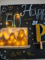 INFINITY CREATIONS Personalized 'Papa' LED String Art with Date | Custom Photo Wall Décor Gift
