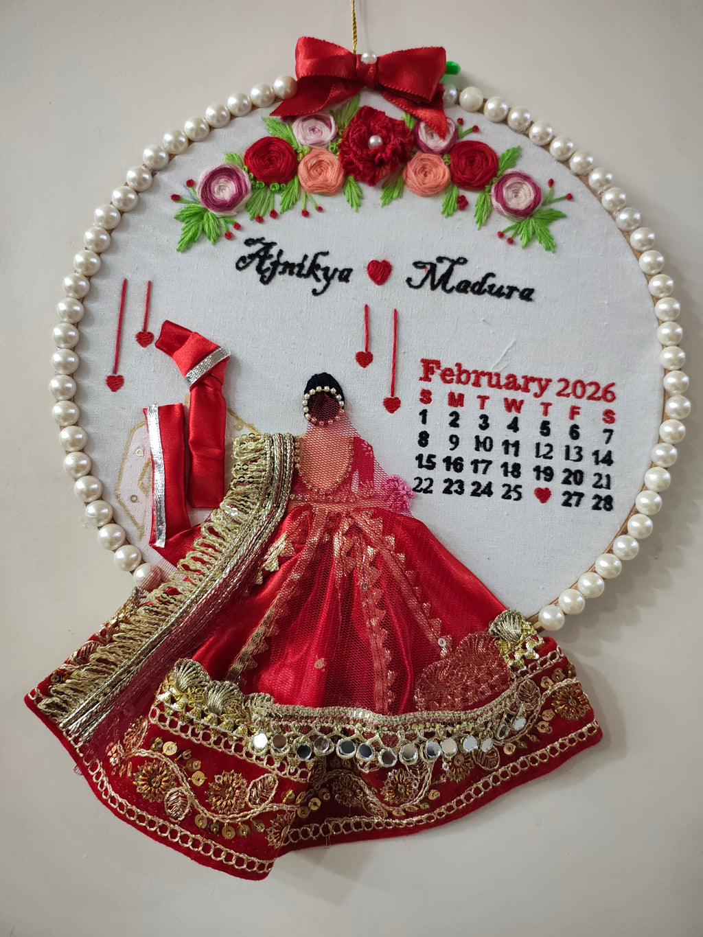INFINITY CREATIONS Personalized 3D Indian Wedding Hoop | Custom Couple Names Gift