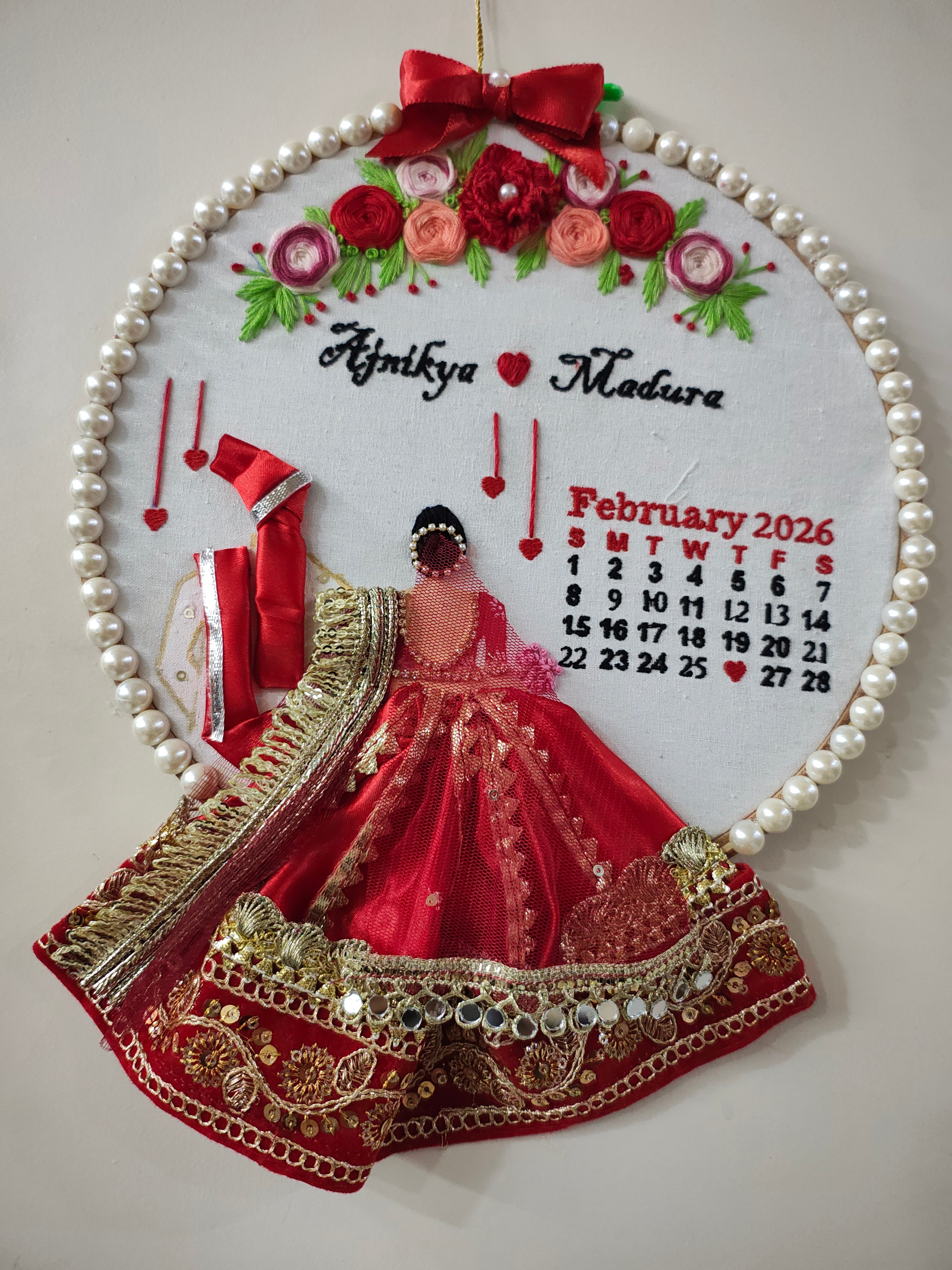 INFINITY CREATIONS Personalized 3D Indian Wedding Hoop | Custom Couple Names Gift