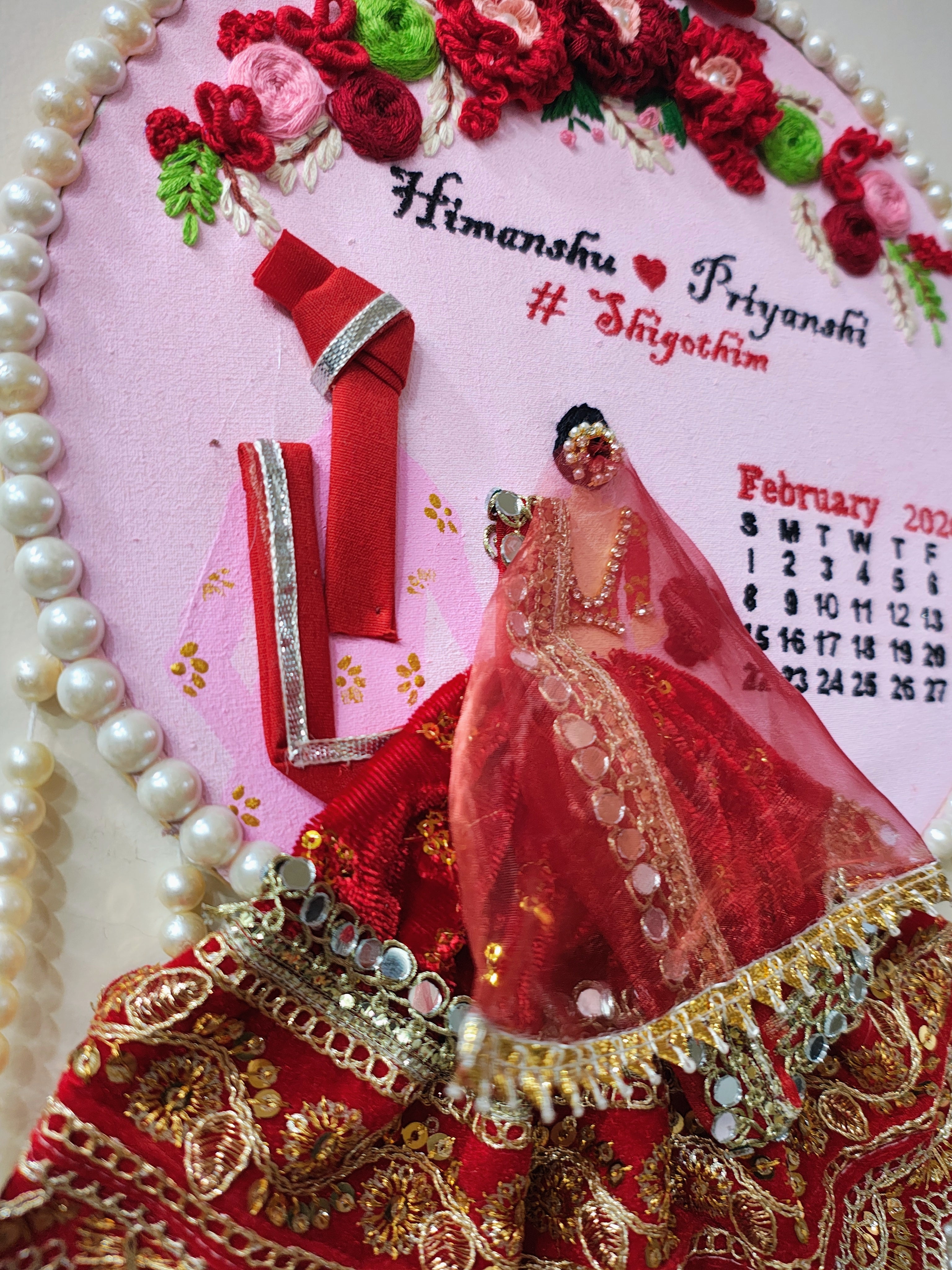 INFINITY CREATIONS Personalized 3D Indian Wedding Hoop | Custom Couple Names Gift