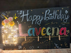 INFINITY CREATIONS Personalized 'Happy Birthday' LED String Art with Date | Custom Photo Wall Décor Gift