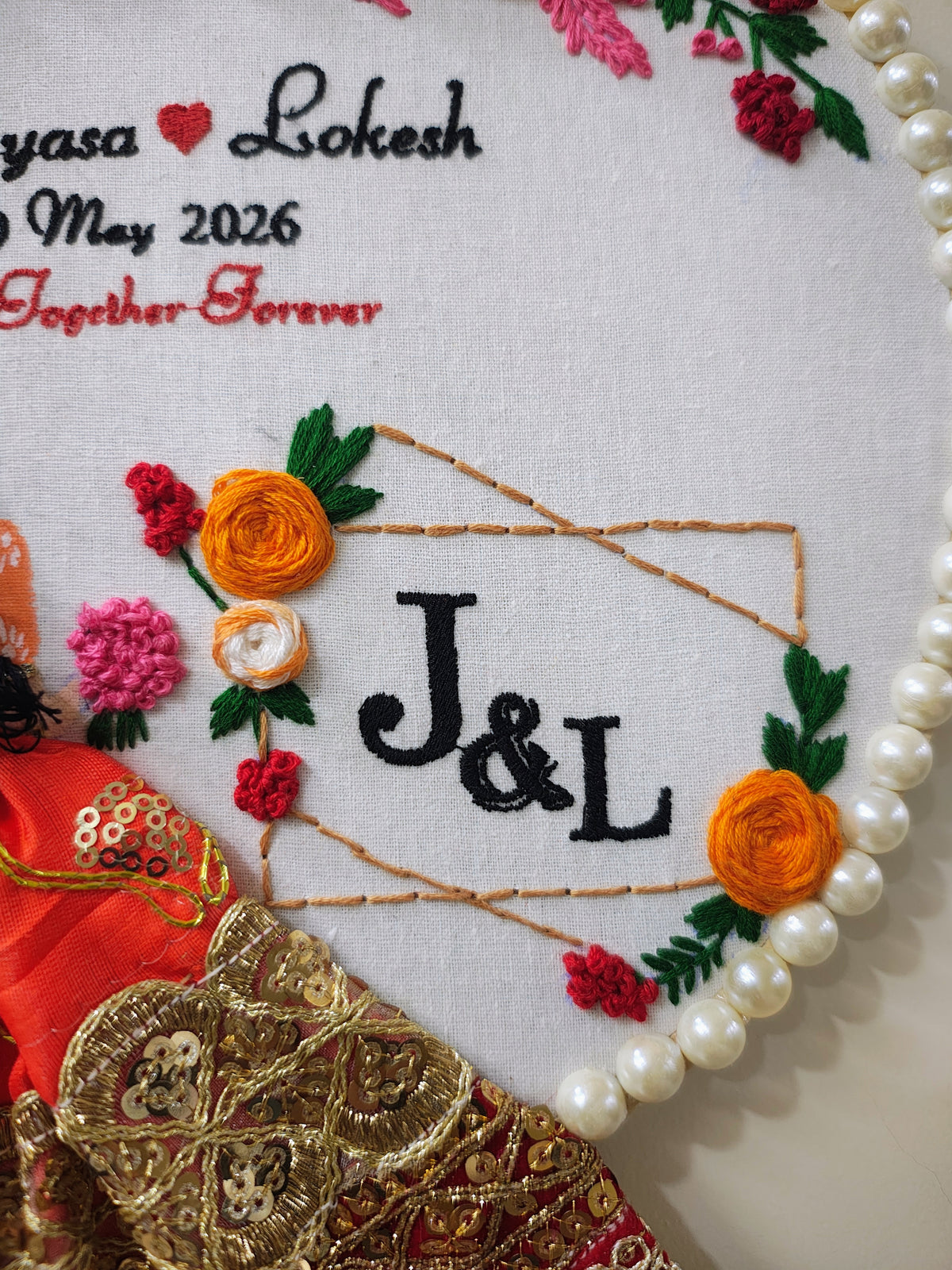 INFINITY CREATIONS Personalized 3D Indian Wedding Hoop | Custom Couple Names Gift