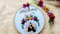 INFINITY CREATIONS Personalized Photo Birthday Embroidery Hoop | Custom Name Gift