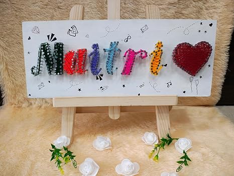 INFINITY CREATIONS Personalized Name String Art Frame | Custom Handmade Wall Decor