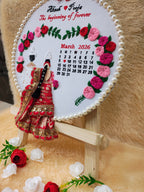 INFINITY CREATIONS Personalized 3D Bengali Wedding Heart Wreath Hoop | Custom Couple Names Gift