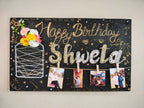 INFINITY CREATIONS Personalized 'Happy Birthday' LED String Art with Date | Custom Photo Wall Décor Gift