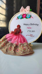 INFINITY CREATIONS Personalized Birthday Embroidery Hoop | Custom Name & Date Gift
