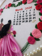 INFINITY CREATIONS Personalized 3D Engagement Heart Wreath Hoop | Custom Couple Names & Date Gift