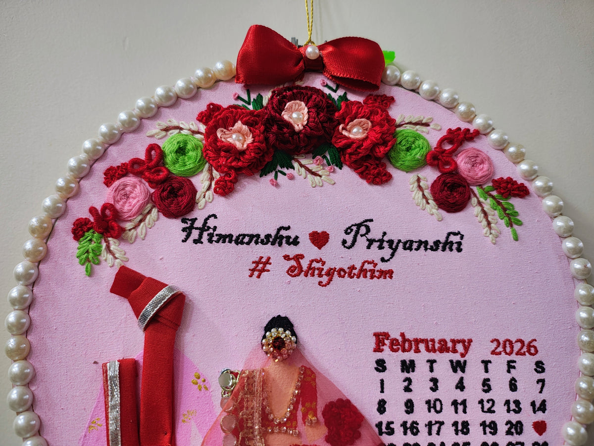 INFINITY CREATIONS Personalized 3D Indian Wedding Hoop | Custom Couple Names Gift