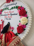 INFINITY CREATIONS Personalized 3D Anniversary Hoop | Custom Couple Names & Congratulations Gift