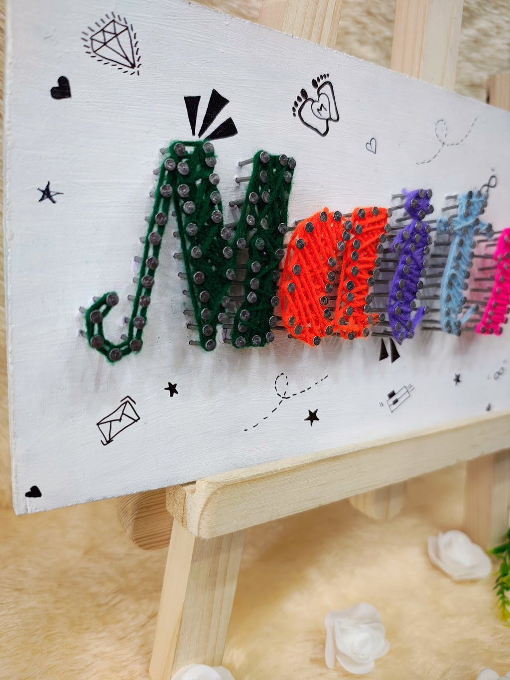 INFINITY CREATIONS Personalized Custom Name String Art | Wooden Wall Décor Gift