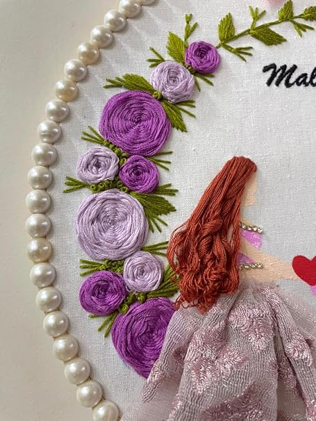 INFINITY CREATIONS Personalized Engagement Embroidery Hoop | Custom Couple Name & Date Gift
