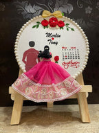 Customized Christian Wedding Hoop for Couples | Personalized Embroidery Hoop with Cross Theme | Handmade Bridal Keepsake Gift