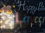 INFINITY CREATIONS Personalized 'Happy Birthday' LED String Art with Date | Custom Photo Wall Décor Gift