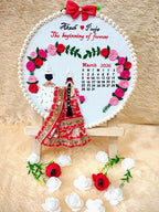 INFINITY CREATIONS Personalized Bengali Wedding Embroidery Hoop | Custom Couple Names & Calendar Gift