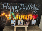 INFINITY CREATIONS Personalized 'Happy Birthday' LED String Art with Date | Custom Photo Wall Décor Gift