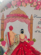 INFINITY CREATIONS Personalized 3D Punjabi Wedding Anand Karaj Hoop | Custom Couple Names Gift