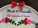 INFINITY CREATIONS Personalized 3D 2in1 colour Indian Wedding Hoop | Custom Couple Names Gift