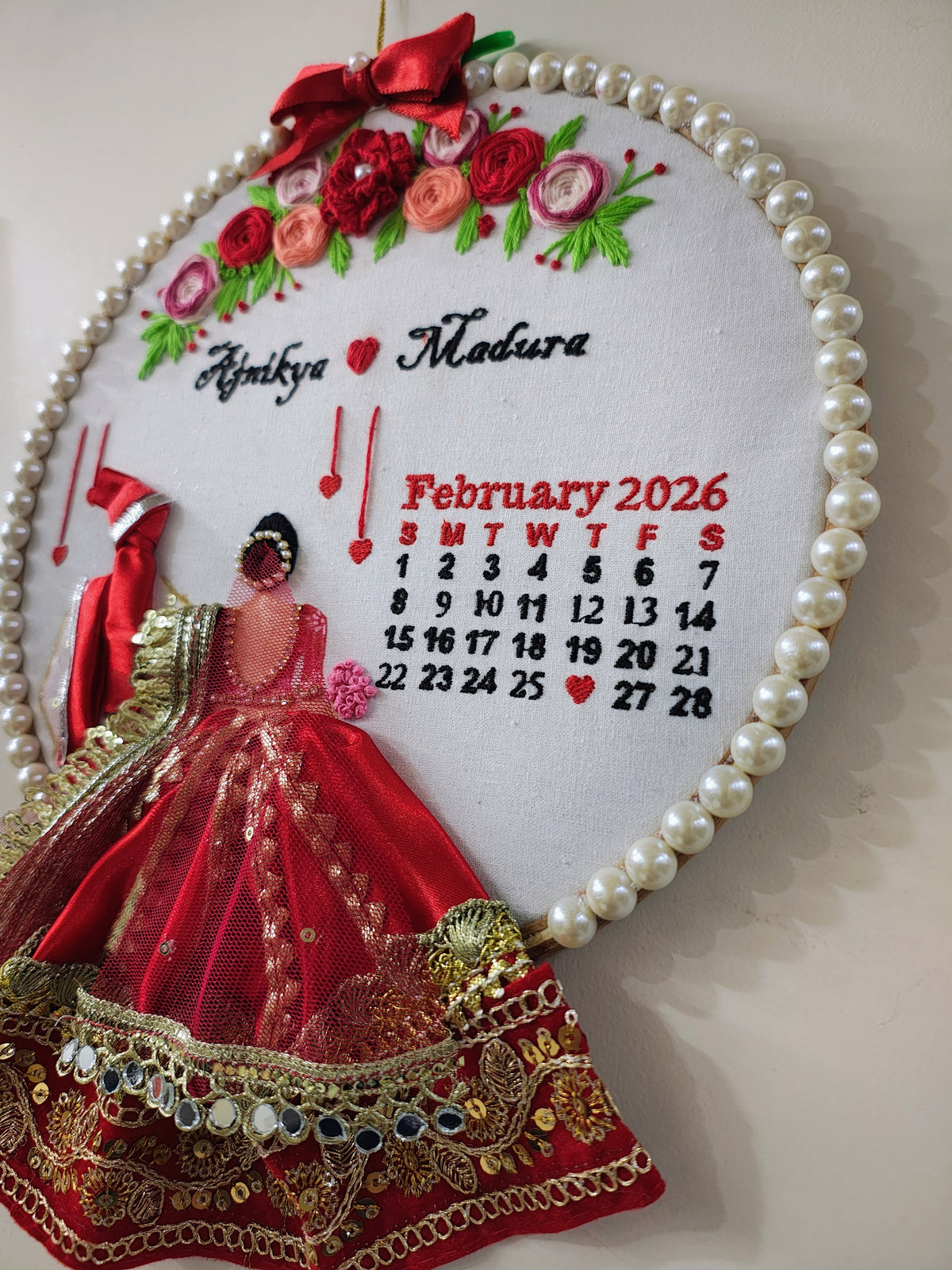 INFINITY CREATIONS Personalized 3D Indian Wedding Hoop | Custom Couple Names Gift