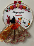 INFINITY CREATIONS Personalized 3D Indian Wedding Hoop | Custom Couple Names Gift