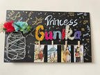 INFINITY CREATIONS Handmade Wooden String Art, 20 x 12 Inch | Nails & Fairy Lights, Personalized Names, Personalized Dates, Personalized Doodles